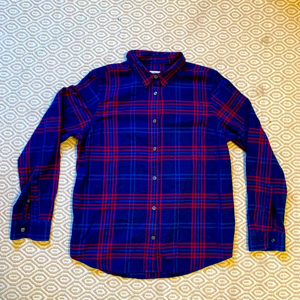 L.L. Bean Plaid Blouse Shirt